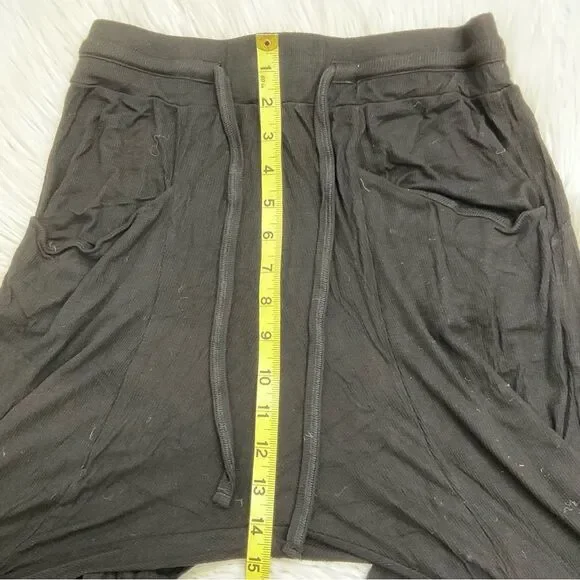 NEW Revolve Michael Lauren Black Rib Haren Prisoner Tie String Waistline XS